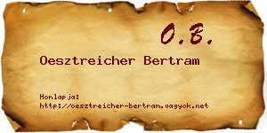 Oesztreicher Bertram névjegykártya